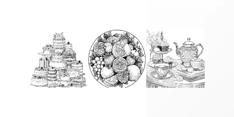 Adult Food Coloring Pages generated by undefined