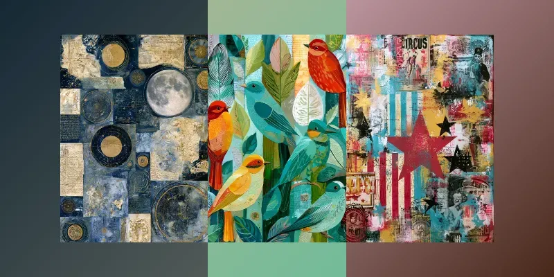Handcrafted Collage Journal Creators generated by undefined