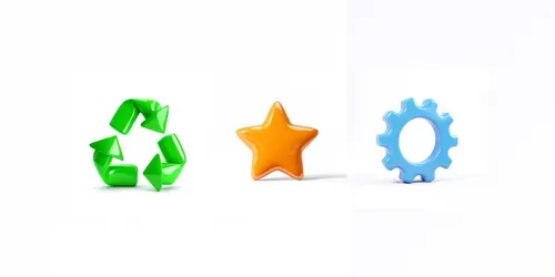 3D Glossy Vinyl Icon Designs generated by midjourney