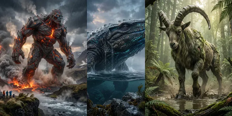 Colossal Creature Scene Generator generated by undefined