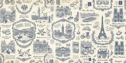 Vintage Toile Pattern Packs generated by gemini-image