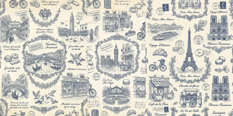 Vintage Toile Pattern Packs generated by undefined