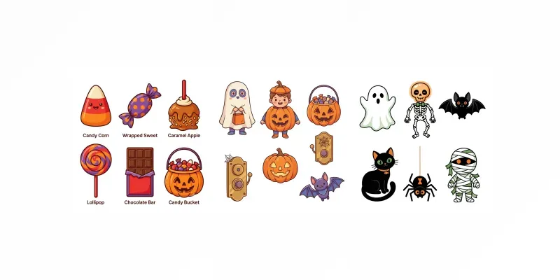Halloween Clipart Sets Spooky Studios generated by undefined