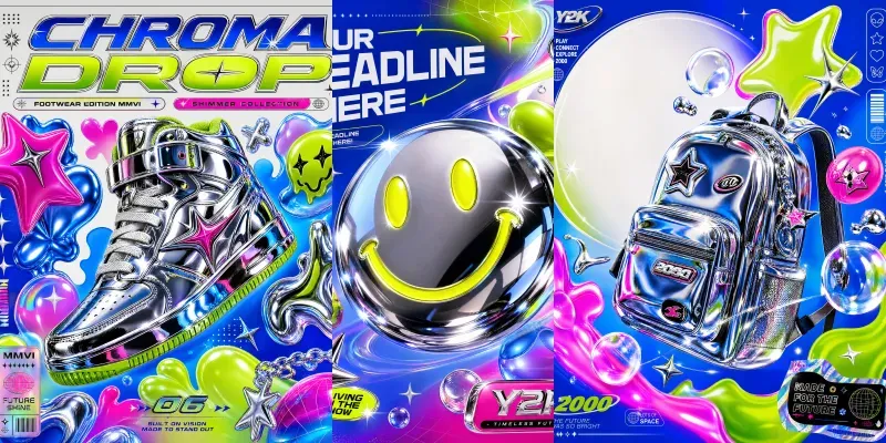 Chroma Y2k Chrome Posters generated by undefined