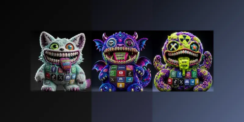 Neon Horror Monster Toy Collections generated by undefined