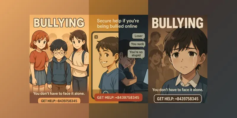 Stop Bullying Secure Help Anime Posters generated by undefined