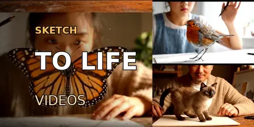 Viral Sketch To Life Pencil Videos generated by veo