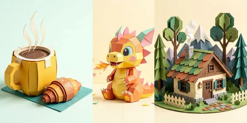 3D Chonky Papercraft Art generated by undefined