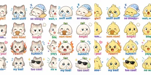 Zalo Style Stickers generated by chatgpt-image