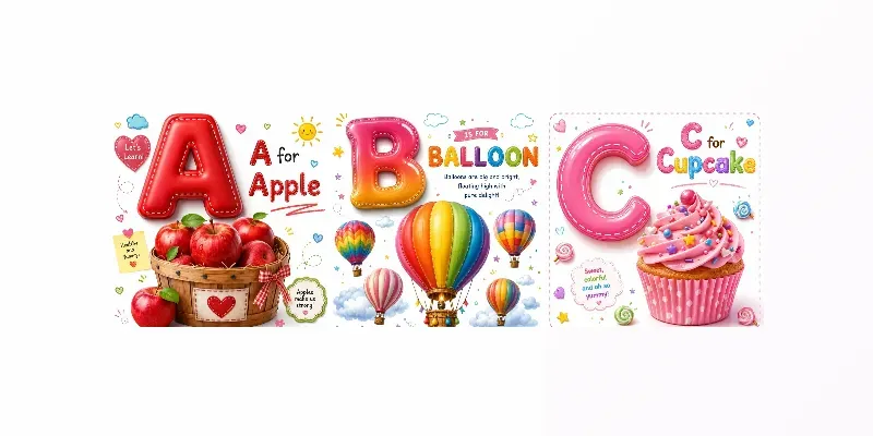 Cute Alphabet Learning Cards For Kids generated by undefined