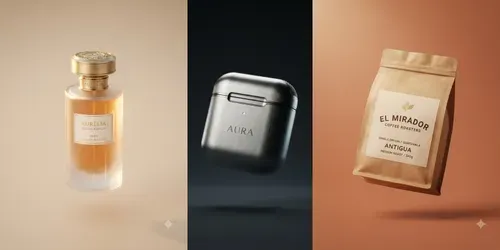 Floating Product Studio Showcase Mockups generated by gemini-image