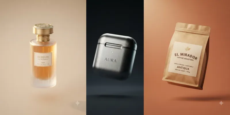 Floating Product Studio Showcase Mockups generated by undefined