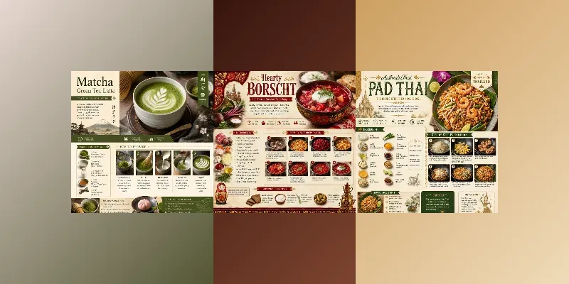 Cultural Recipe Infographics generated by undefined