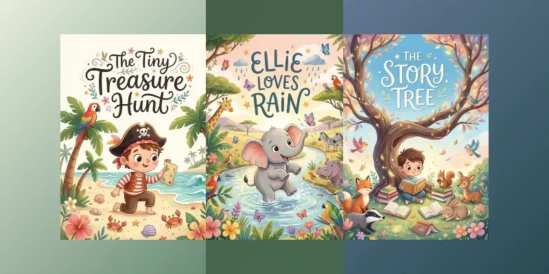 Whimsical Kids Book Cover Kits generated by undefined