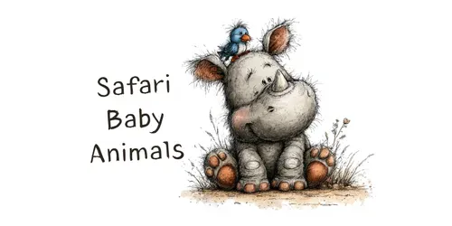 Safari Baby Animal Character Clipart generated by midjourney