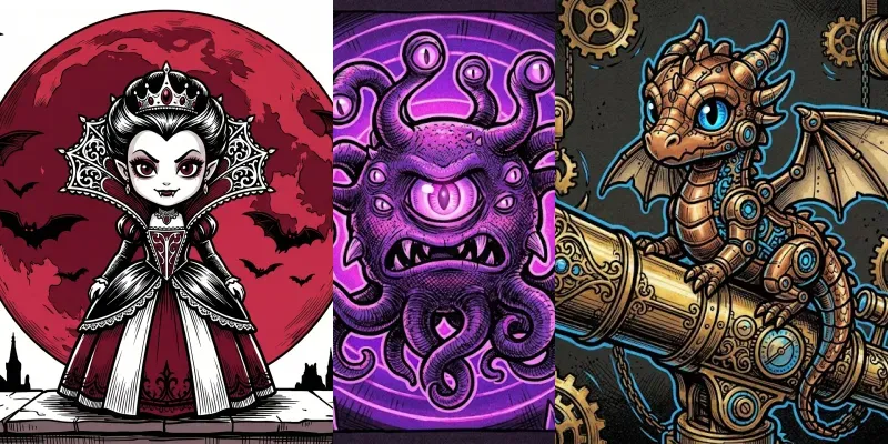 Gothic Toon Bestiary Ink generated by undefined