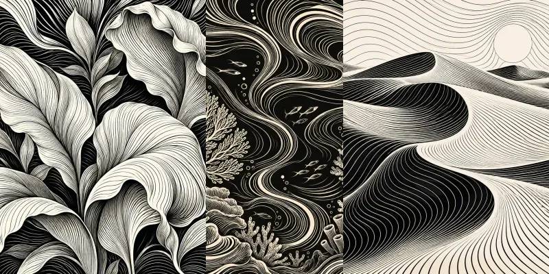 Flowing Contour Line Art generated by undefined