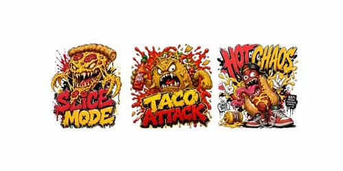 Melting Street Food Graffiti Typography generated by chatgpt-image