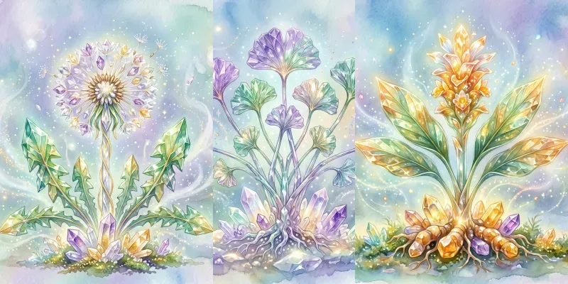 Dreamy Glow Crystal Mystery Herbs generated by undefined