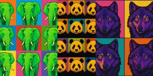 Pop Art Animal Portraits generated by chatgpt-image