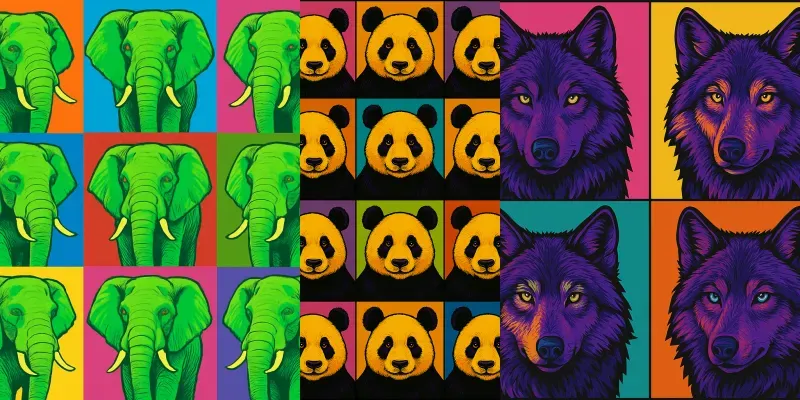 Pop Art Animal Portraits generated by undefined