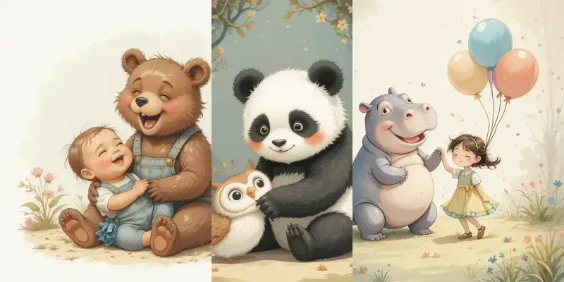 Whimsical Animal Friends For Kids generated by undefined