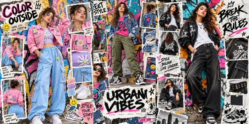 Urban Streetwear Editorial Collages