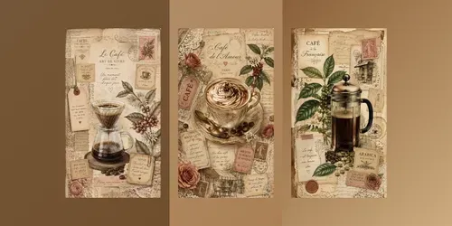 Romantic Coffee Junk Journal Ephemera generated by chatgpt-image