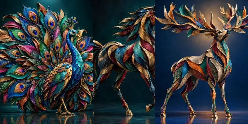Sculpted Chromatic Creatures