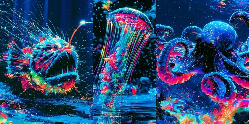 Prismatic Deep Sea Creatures