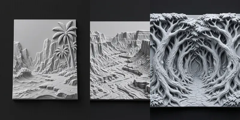 Fantasy Landscape Relief Generator