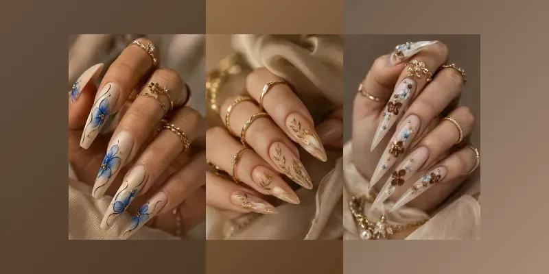 Botanical Luxe Nail Art generated by undefined