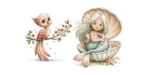Magical Nursery Creature Clipart generated by midjourney