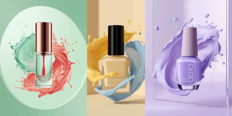 Nail Polish Splash Studio Photography generated by undefined