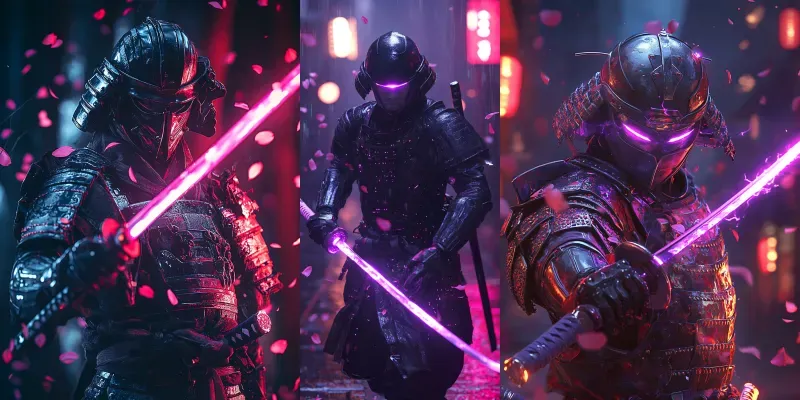 Edo Circuit Ronin Cyberpunk Samurai