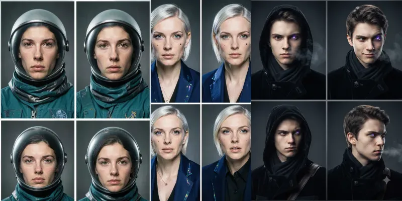 Dream Audition Portrait Grids generated by undefined