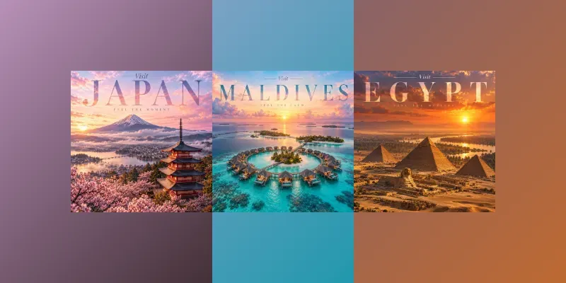 Luxury Aerial Travel Destination Posters