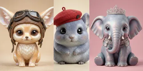 Cute 3D Toy Art Creators generated by gemini-image