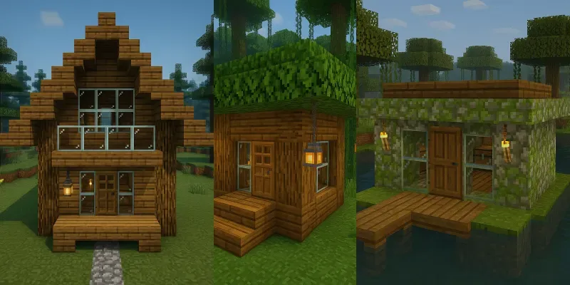 Modern Minecraft Starter House Designs generated by undefined
