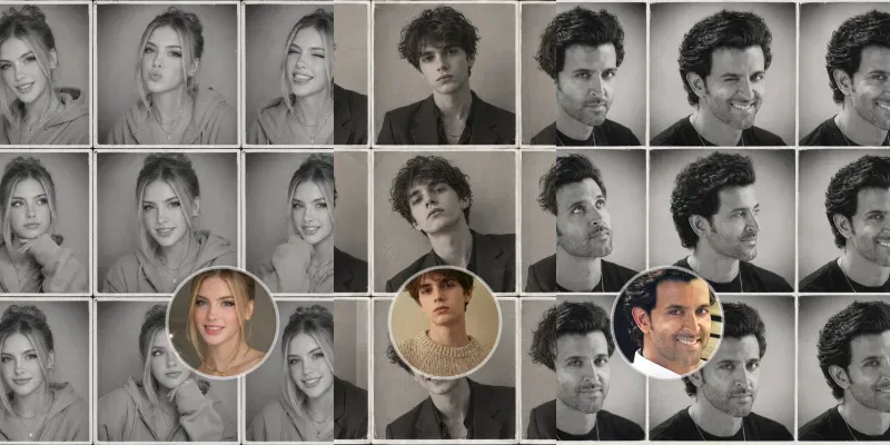 Vintage Photo Booth Collages generated by undefined
