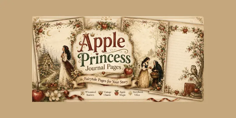 Apple Princess Journal Pages generated by undefined