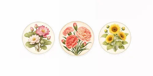 Vintage Botanical Flower Stickers generated by chatgpt-image