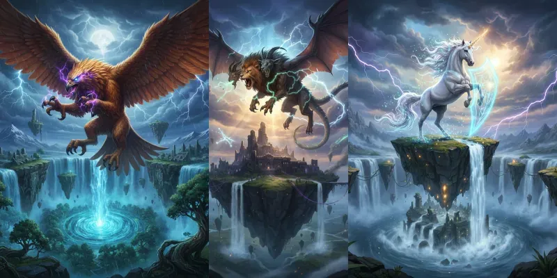 Epic Mythical Creature Poster Generator generated by undefined