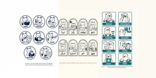Workday Animal Microreward Stamp Sheets generated by chatgpt-image