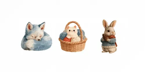Cozy Winter Character Cliparts generated by midjourney