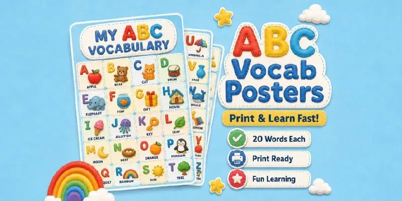 Printable Abc Vocabulary Posters generated by undefined