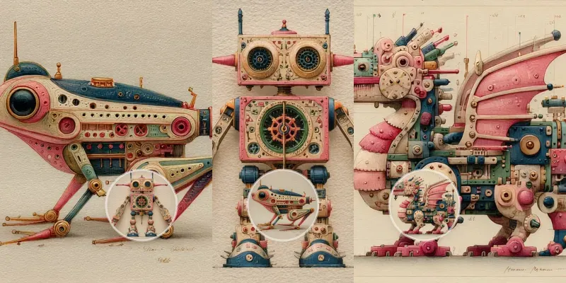 Naive Mechanical Fantasy Characters generated by undefined