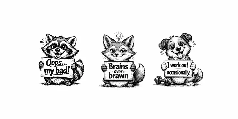 Humorous Animal Quote Stickers generated by undefined