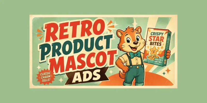 Retro Product Mascot Ads generated by undefined