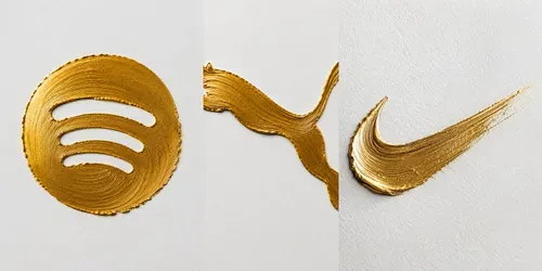 Gold Brushstroke Logo Generator generated by chatgpt-image